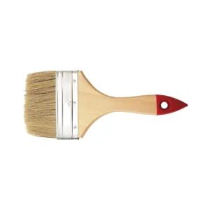 Pensel flad naturbrster 100 mm - tr hndtag