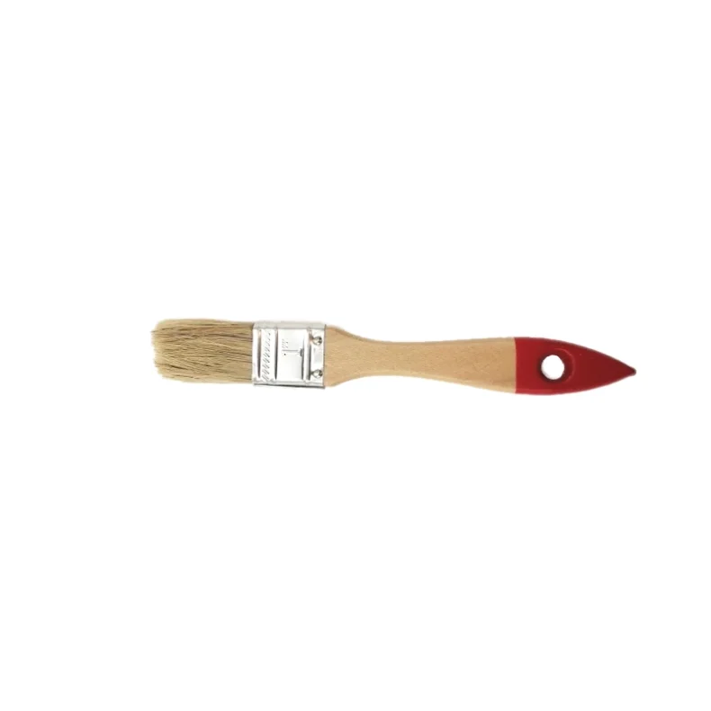 Pensel flad naturbrster 25 mm - tr hndtag