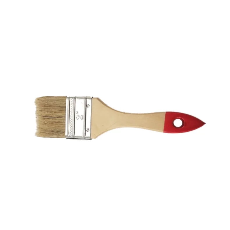 Pensel flad naturbrster 50 mm - tr hndtag