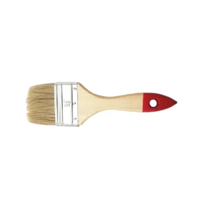 Pensel flad naturbrster 60 mm - tr hndtag