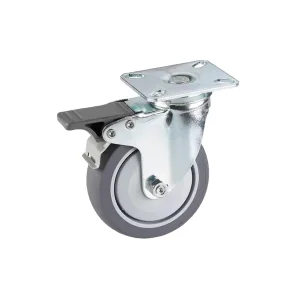 Transporthjul drejl. 50x19mm m/kuglel. og bremse