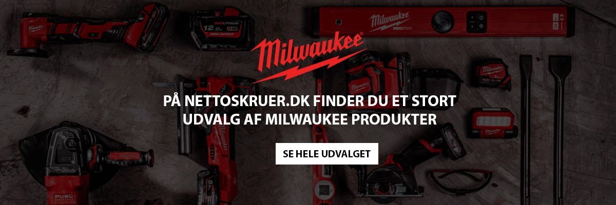 Stort udvalg af Milwaukee værktøj - bedste værktøj til professionel brug